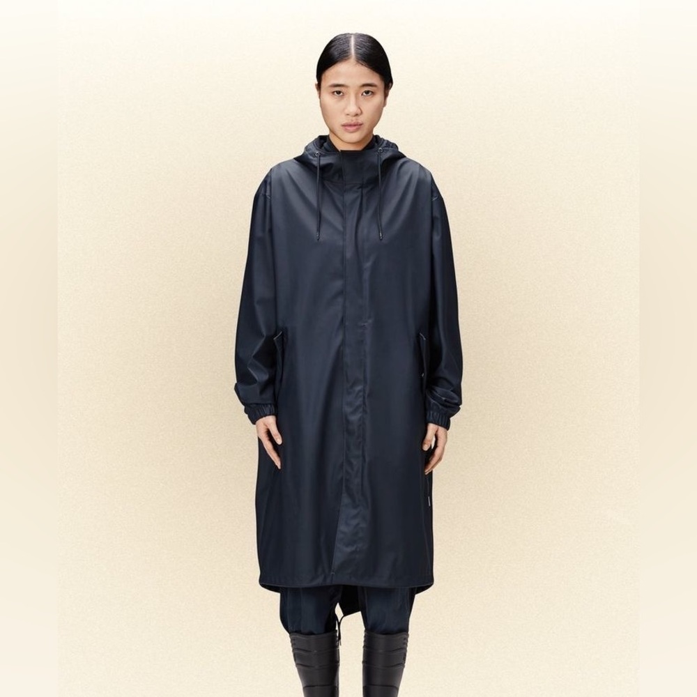 NWT - RAINS Fishtail Parka Unisex, Navy, M
